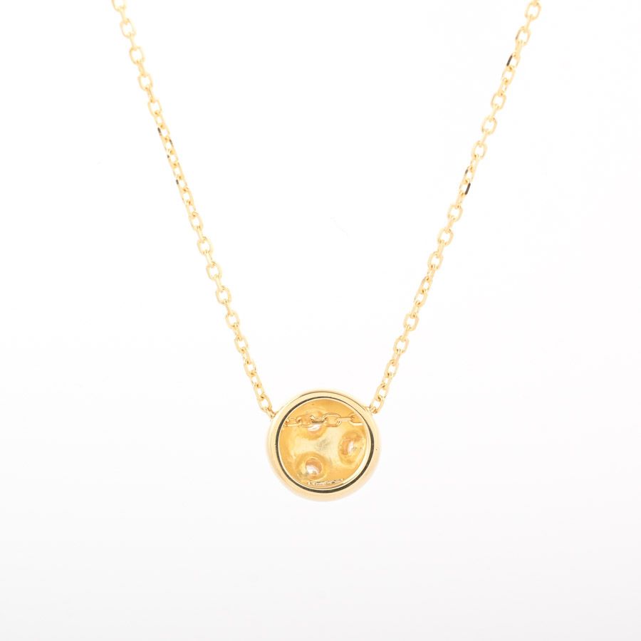 MIKIMOTO diamond necklace in K18 yellow gold with 0.06 ct diamond and adjustable chain length