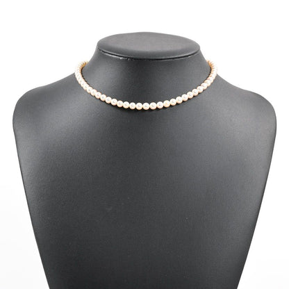 Mikimoto pearl necklace featuring 5.5-6mm pearls on a 38.5cm silver chain