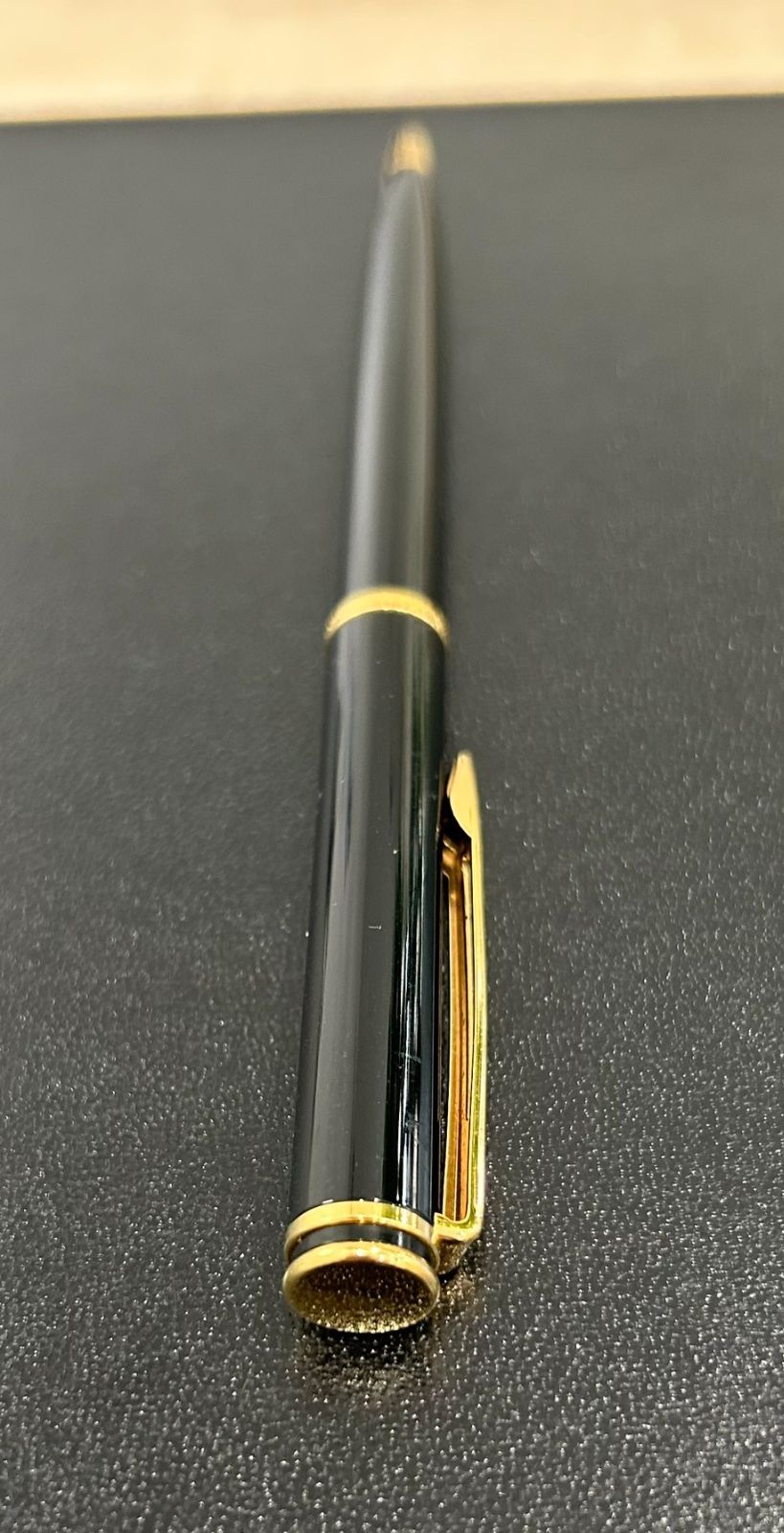 Used Waterman ballpoint pen with click mechanism needing future ink replacement