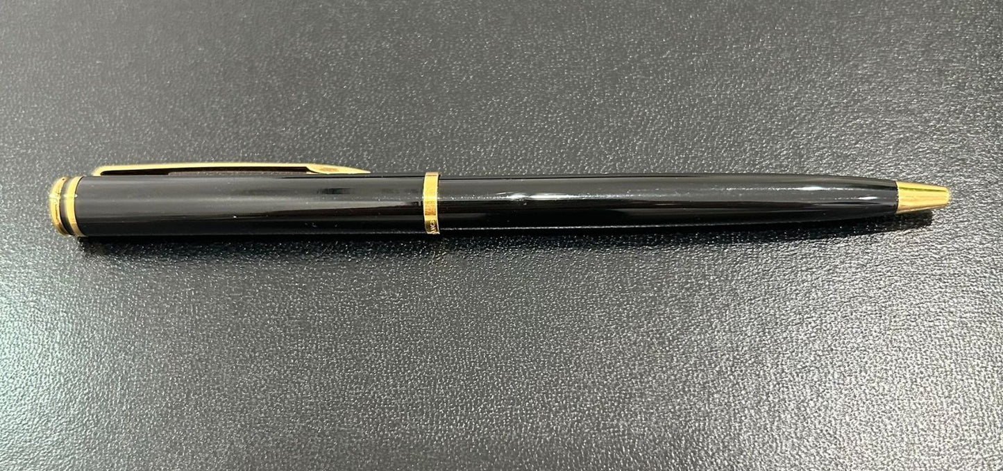 Used Waterman ballpoint pen with click mechanism needing future ink replacement