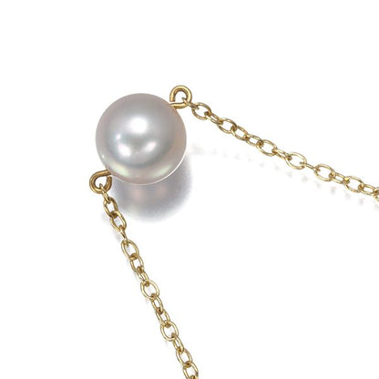 Mikimoto necklace featuring a single 7.0mm Akoya pearl on an 18K yellow gold 38cm chain