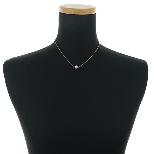 Mikimoto necklace featuring a single 7.0mm Akoya pearl on an 18K yellow gold 38cm chain