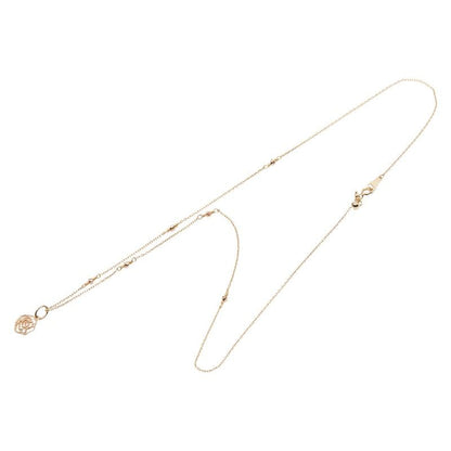 Agate Rose pendant necklace in K10 yellow gold with rose motif and diamond accent on a 50.5cm chain