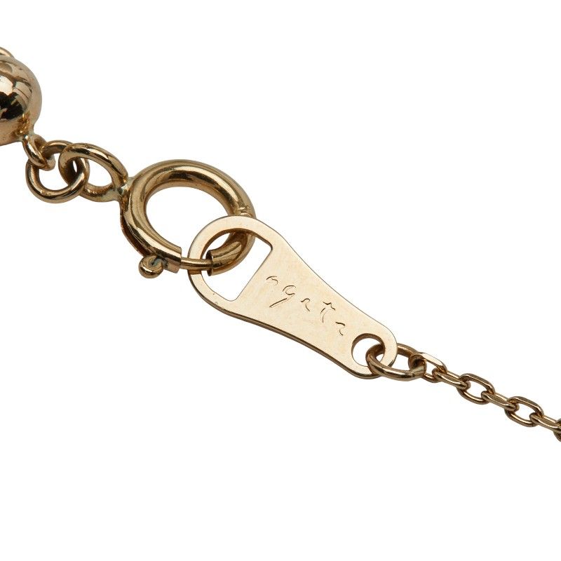 Agate Rose pendant necklace in K10 yellow gold with rose motif and diamond accent on a 50.5cm chain
