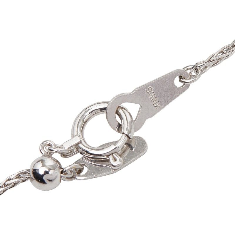 Akoya pearl necklace made of K18 white gold weighing 8.1g with a top width of 13.8mm and height of 22.4mm