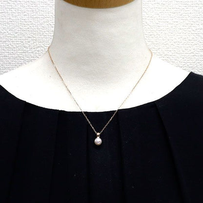 Mikimoto K18PG Akoya Pearl Pendant Necklace with 40cm rose gold chain and 13mm pearl pendant