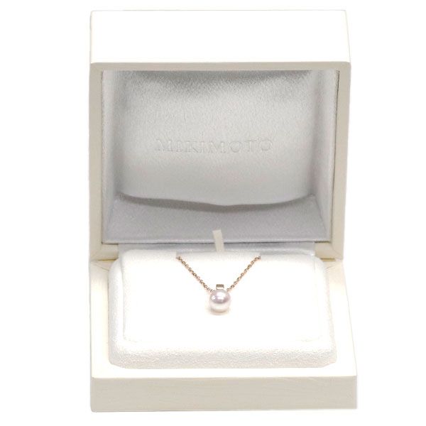 Mikimoto K18PG Akoya Pearl Pendant Necklace with 40cm rose gold chain and 13mm pearl pendant