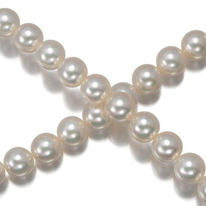 Mikimoto silver necklace with 6.0-6.4mm round pearls and 43cm chain
