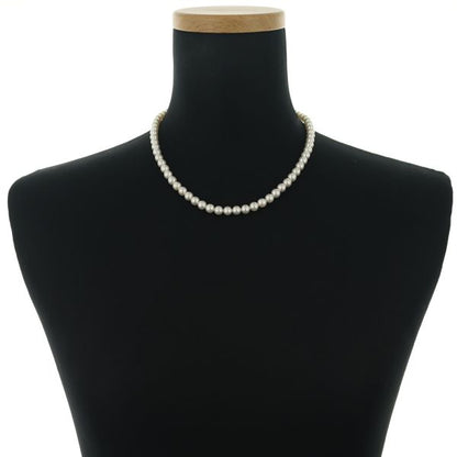 Mikimoto silver necklace with 6.0-6.4mm round pearls and 43cm chain