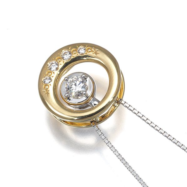 Tasaki 3WAY diamond necklace in 18K yellow and white gold with 0.15ct and 0.06ct diamonds
