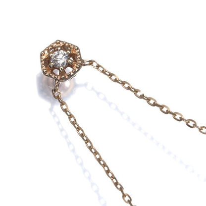 Agate necklace with 0.02ct diamond set in 10K yellow gold on a 36/40cm chain