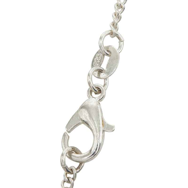Mikimoto Cross Cross pendant necklace made of SV925 silver with a pearl, showing 45.3cm chain length and detailed pendant