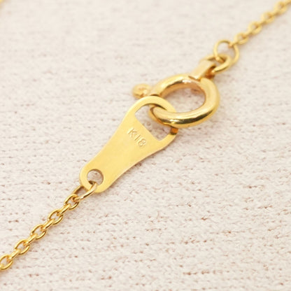 Agate K18 rose cut diamond necklace featuring 0.03 carats diamond in a delicate setting