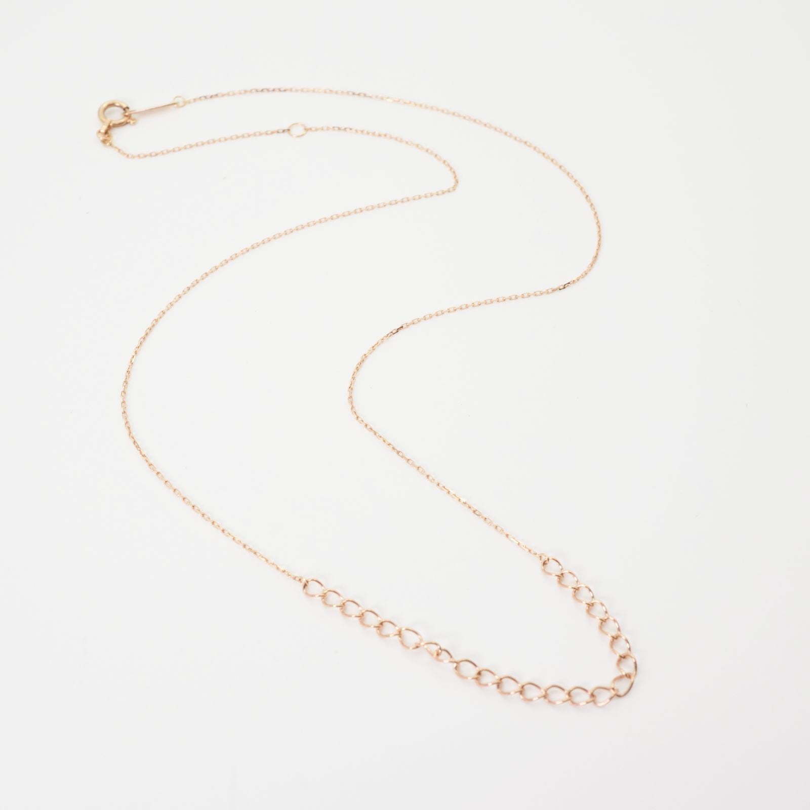 Agete K10 Chain Necklace model 24-4360 made of gold, displayed on a white background