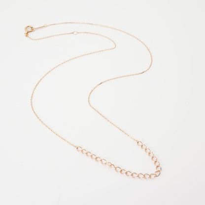 Agete K10 Chain Necklace model 24-4360 made of gold, displayed on a white background