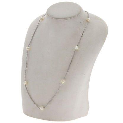 MIKIMOTO Station Pearl Necklace for women with 6.9-7.2mm pearls on an 80cm white gold chain