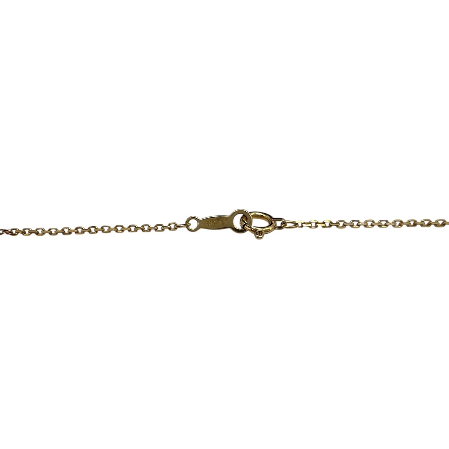 Mikimoto Ribbon Necklace in 18K Gold with a 0.01ct Diamond and 39cm Chain