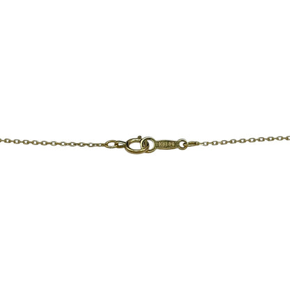 Mikimoto K18 gold necklace featuring a pearl and diamond pendant on a 37cm chain
