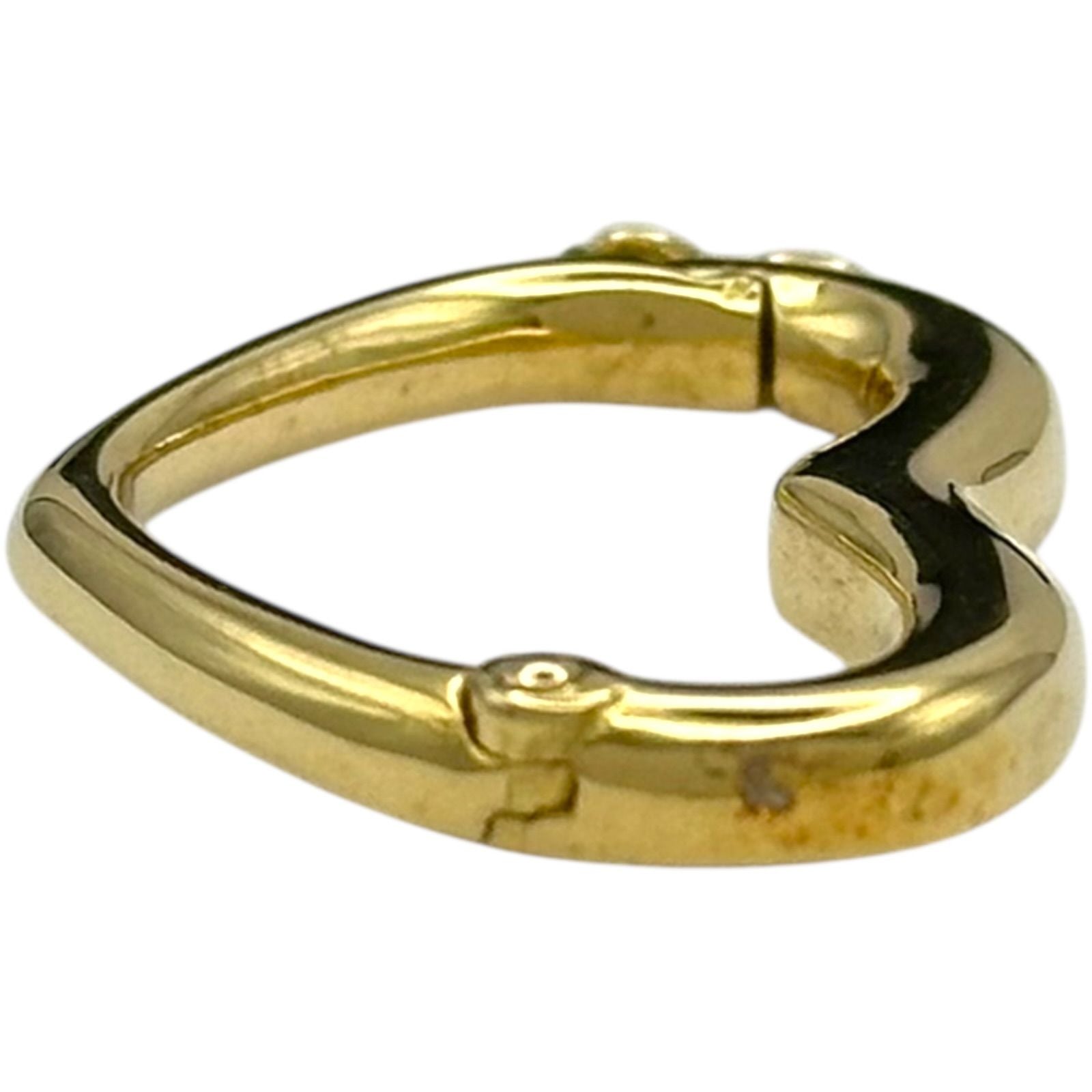 Mikimoto Heart Top Gold 750 jewelry piece for ladies sized 17.8 mm by 28 mm weighing 4.7 grams