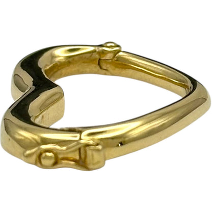 Mikimoto Heart Top Gold 750 jewelry piece for ladies sized 17.8 mm by 28 mm weighing 4.7 grams