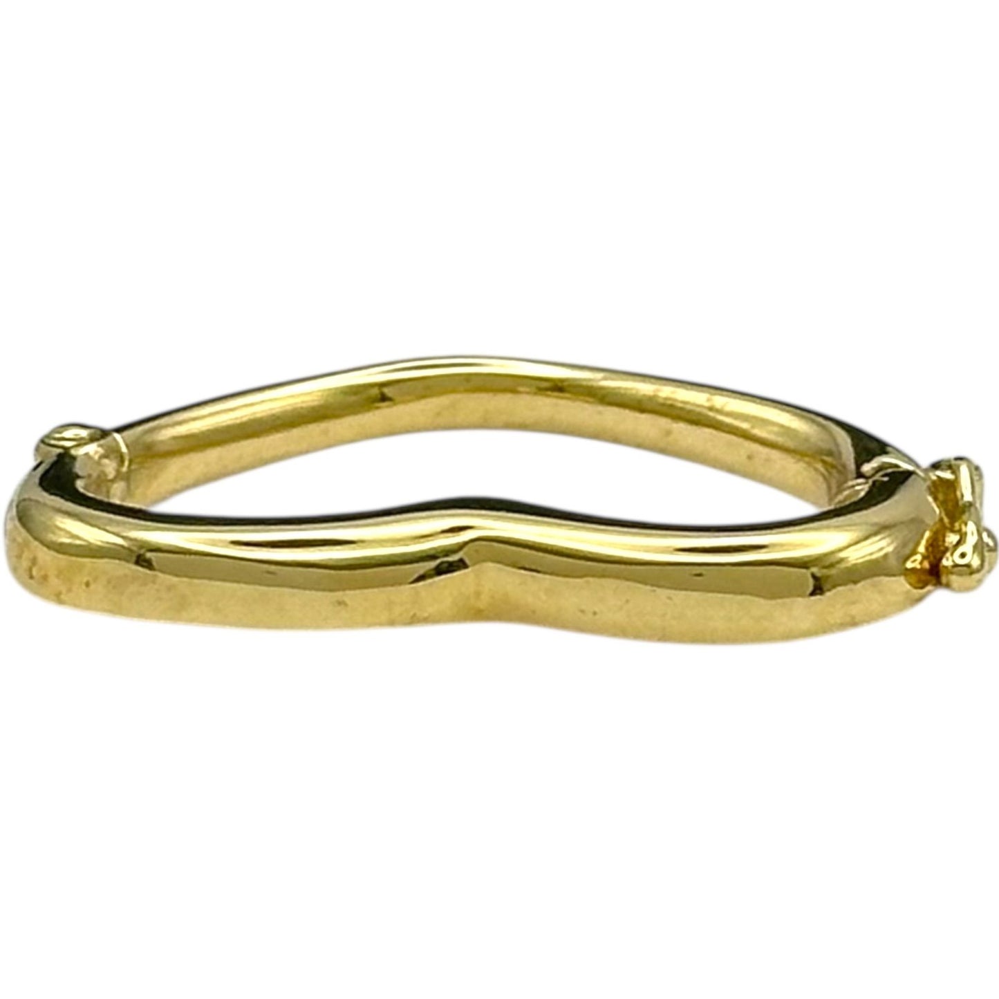 Mikimoto Heart Top Gold 750 jewelry piece for ladies sized 17.8 mm by 28 mm weighing 4.7 grams