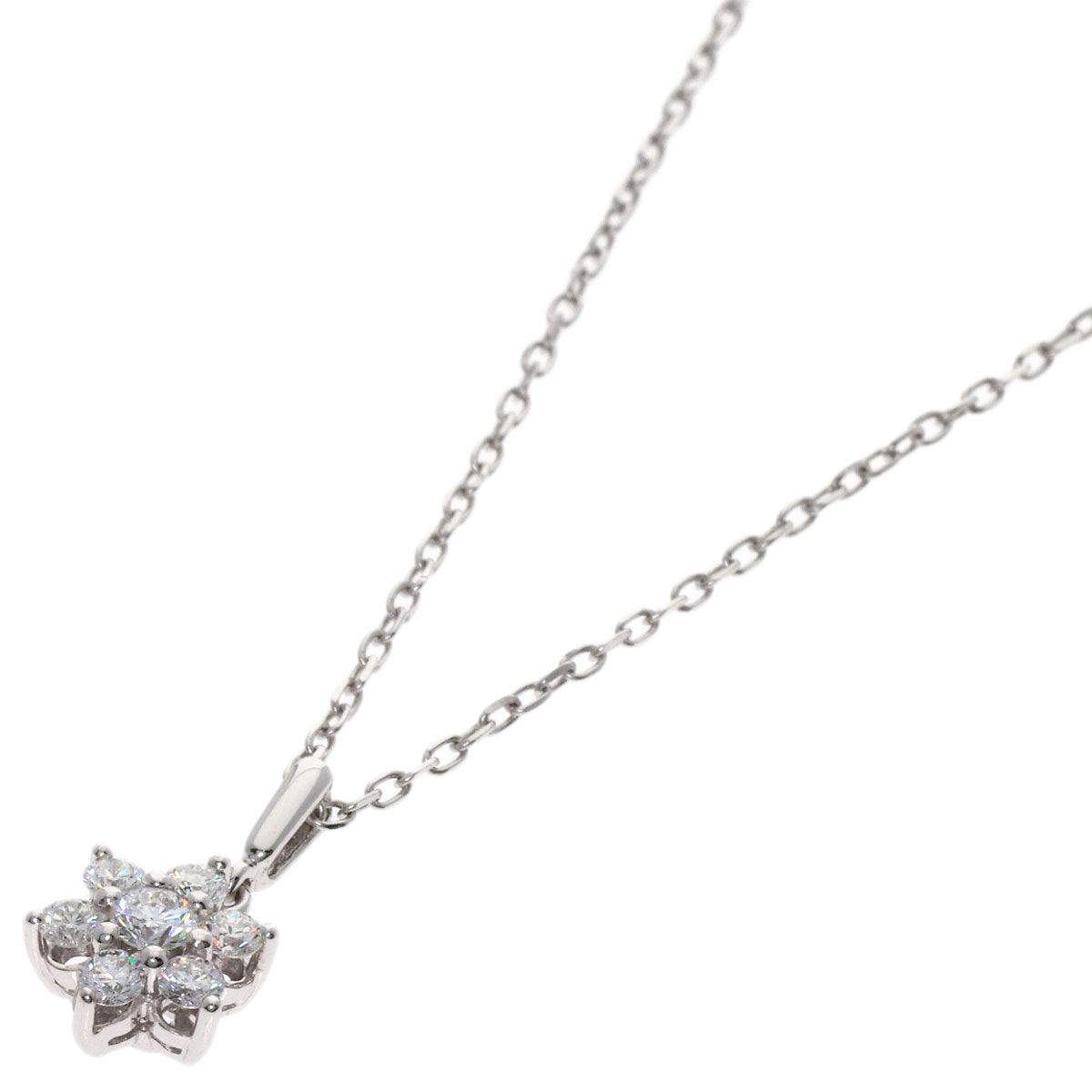 Mikimoto ladies diamond necklace in K18WG with 0.3ct diamonds and 42.5 cm chain