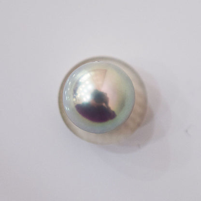 Pearl Science Institute certified Blue Rose 7.9mm Akoya pearl pendant with natural color and round shape