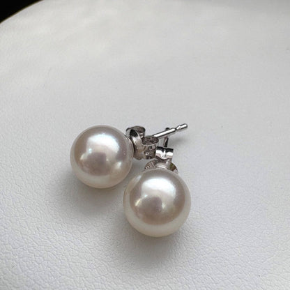 Tasaki Akoya pearl necklace and earrings set with swan charm and certificate