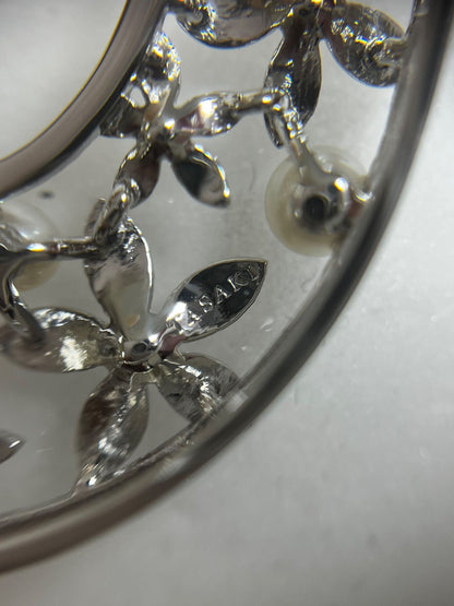 TASAKI necklace brooch featuring a 1.5 cm Mabe pearl set in silver 925 with a 32 cm chain