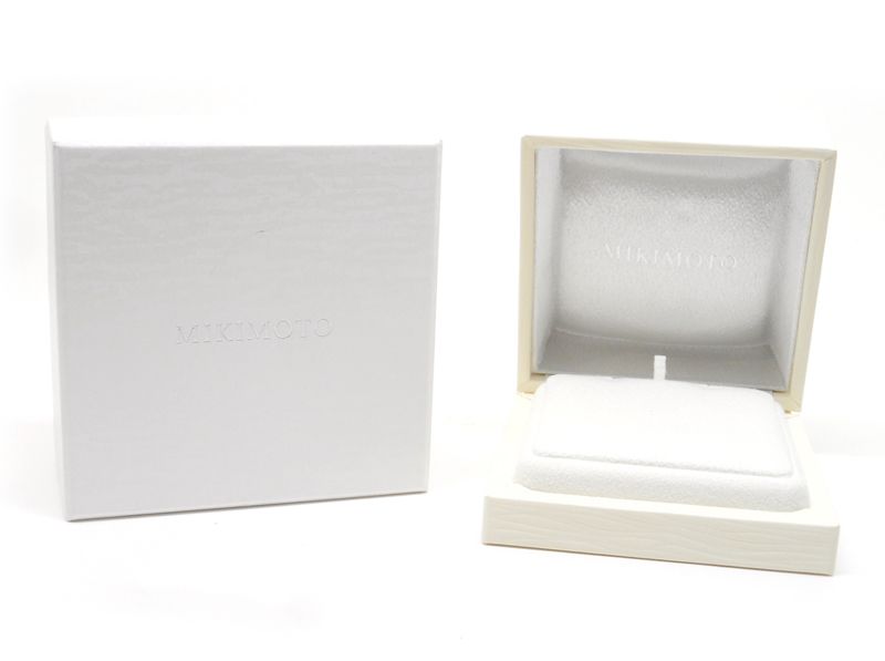 MIKIMOTO diamond necklace with 7mm Akoya pearl in 18k white gold, 45cm length, used condition