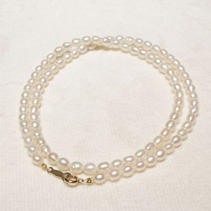 Mikimoto K18 baby pearl freshwater pearl necklace with elegant design and lustrous pearls