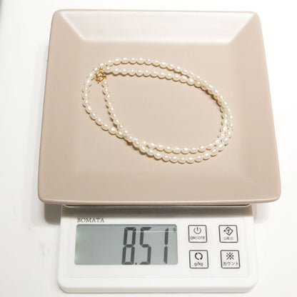 Mikimoto K18 baby pearl freshwater pearl necklace with elegant design and lustrous pearls