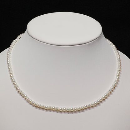 Mikimoto K18 Akoya Baby Pearl Necklace with delicate pearls and gold chain