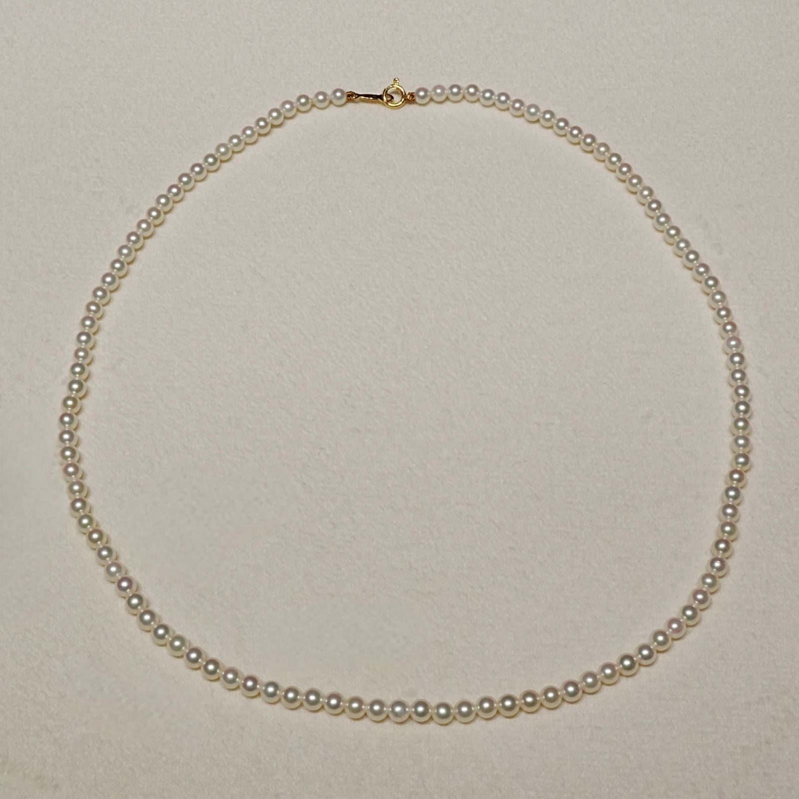 Mikimoto K18 Akoya Baby Pearl Necklace with delicate pearls and gold chain