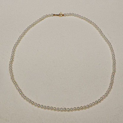 Mikimoto K18 Akoya Baby Pearl Necklace with delicate pearls and gold chain