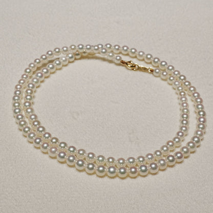 Mikimoto K18 Akoya Baby Pearl Necklace with delicate pearls and gold chain