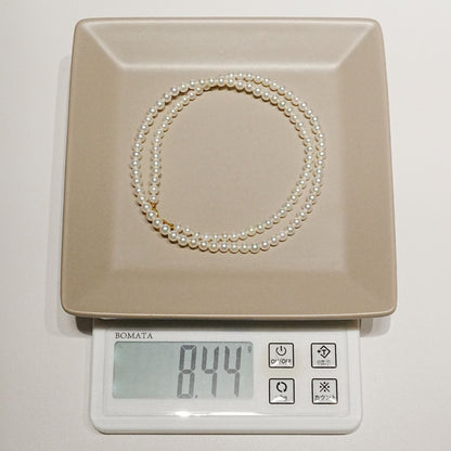 Mikimoto K18 Akoya Baby Pearl Necklace with delicate pearls and gold chain