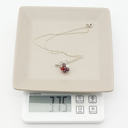 Mikimoto limited edition pearl and carnelian necklace brooch with K18 gold and Silver 925 clasp