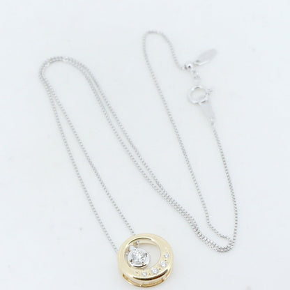Tasaki Diamond Necklace with 0.15ct diamonds in yellow and white gold, chain length up to 45 cm