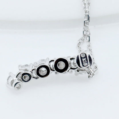 Mikimoto 0.37ct diamond necklace in K18 white gold with adjustable chain and delicate pendant