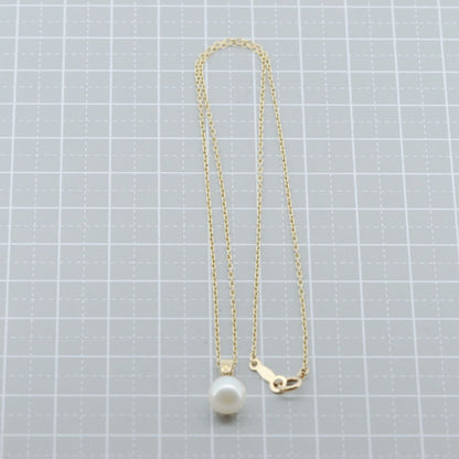 Mikimoto pearl necklace with 7.3mm pearl and 18K yellow gold chain adjustable up to 40 cm
