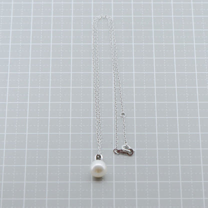 Mikimoto pearl necklace with 7.8mm pearls and 18K white gold chain, 38-40cm length