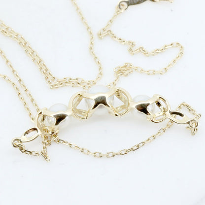 Mikimoto pearl necklace with 4.8mm to 5.9mm pearls set in 18K yellow gold chain