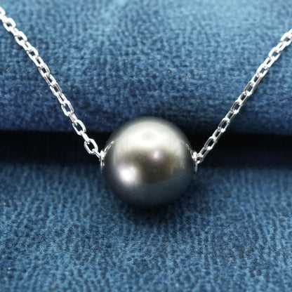 Mikimoto Black Pearl Necklace featuring a 10.5mm black cultured pearl set in K18 white gold
