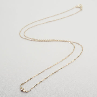 Agate K10 Diamond Necklace featuring polished K10 metal and sparkling diamonds on a delicate chain