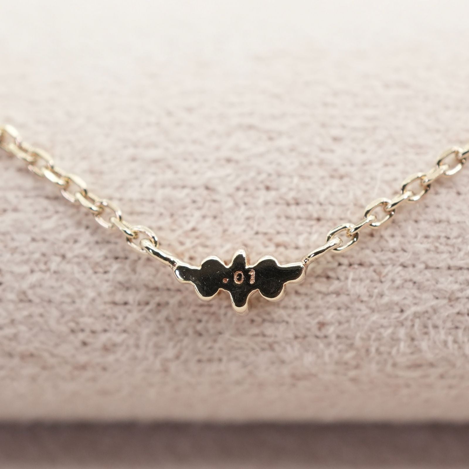 Agate K10 Diamond Necklace featuring polished K10 metal and sparkling diamonds on a delicate chain