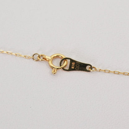 Agate K18 gold necklace pendant with diamond and freshwater pearl on a white background