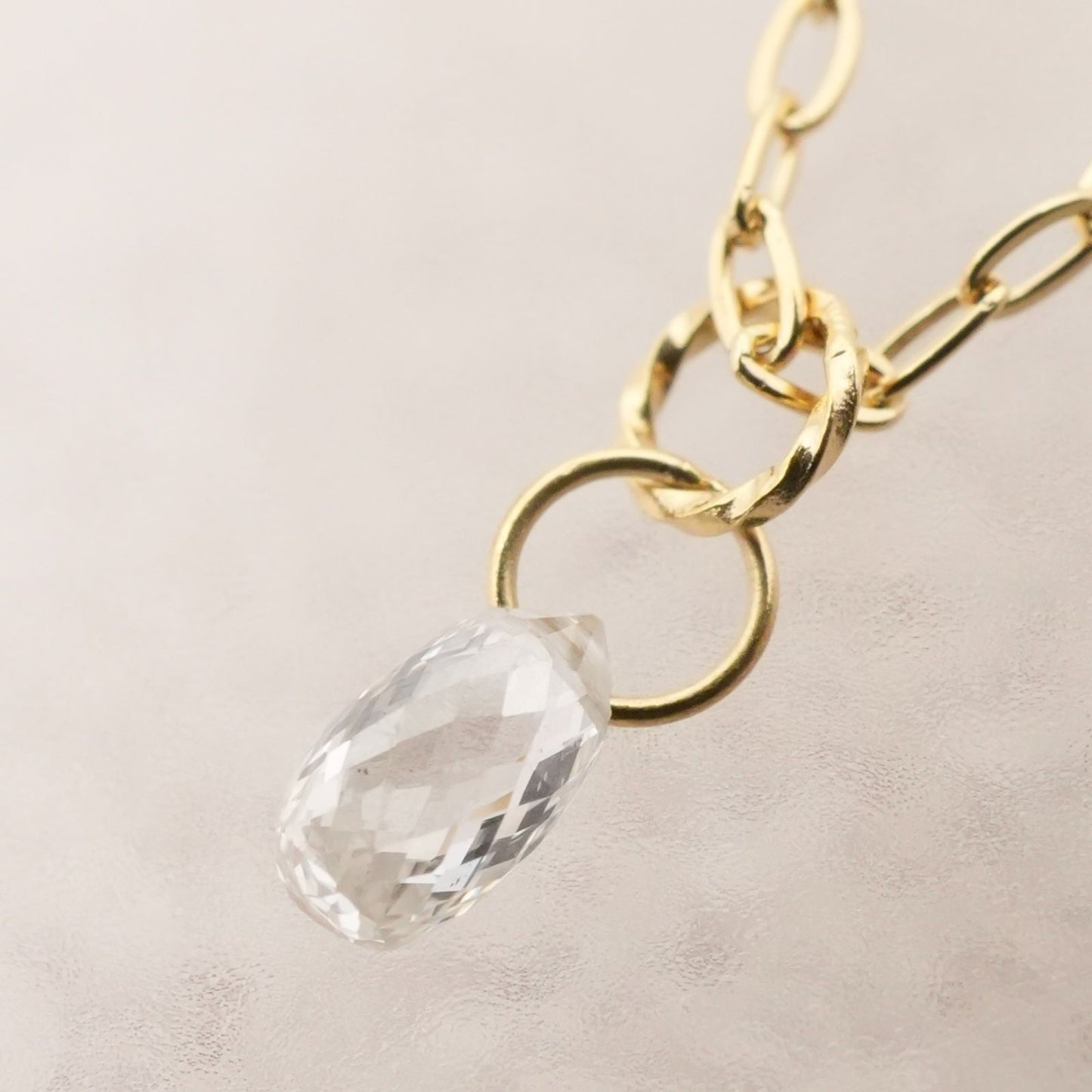Agete K18 gold necklace with laser hole diamond pendant model 25-3160 displayed on white background