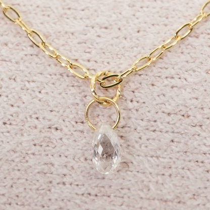 Agete K18 gold necklace with laser hole diamond pendant model 25-3160 displayed on white background