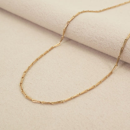 Agate K9(375) antique chain necklace 26-0391 displayed with size details